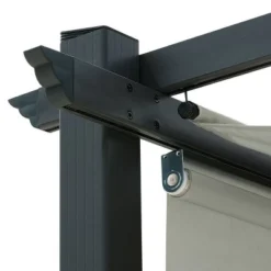 Aoodor 10 X 10 Ft Outdoor Pergola With Retractable Canopy, Aluminum Frame, 4 Pieces Patio Sun Shade Shelter For Backyard, Deck 14 Aoodor 10 X 10 Ft Outdoor Pergola With Retractable Canopy, Aluminum Frame, 4 Pieces Patio Sun Shade Shelter For Backyard, Deck -Garden & Outdoors GUEST d62ddd1d 6bbd 49fc acf4 e4b5bd6a0827