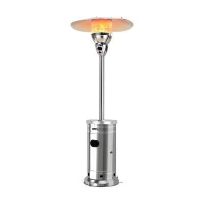 Costway 48,000 BTU Patio Propane Heater Stainless Steel W/Table & Wheels 9 Costway 48,000 BTU Patio Propane Heater Stainless Steel W/Table & Wheels - Image 7