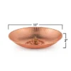 Marrgon 11" Copper Anchoring Basin - Hammered Metal Bowl For Rain Chain Downspouts