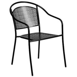Flash Furniture Commercial Grade Indoor-Outdoor Steel Patio Arm Chair With Round Back -Garden & Outdoors GUEST d6d8ec30 1144 41ec 9386 feb31c456db5