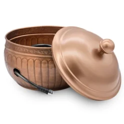 La Jolla Copper Finish Hose Pot With Lid - Good Directions -Garden & Outdoors GUEST d6dd39b5 878e 417b b474 d6f8ec49713f