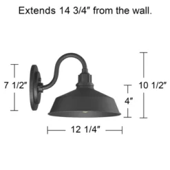 Franklin Iron Works Arnett Rustic Farmhouse Outdoor Barn Light Fixture Black Dusk To Dawn Gooseneck 10 1/2" For Post Exterior Barn Deck House Porch -Garden & Outdoors GUEST d77f5b01 22a1 459a af32 cc733b17e0f8