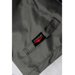 Titanium 3-Layer Polyester Outdoor Ottoman Cover 29" X 26" X 17" Dark Gray By Shield