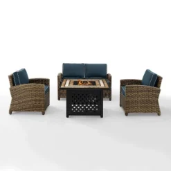 4pc Bradenton Outdoor Steel Fire Pit Set - Crosley -Garden & Outdoors GUEST d991bbff 3213 4878 979d 290dd846ce85