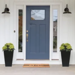 LuxenHome Square Tapered 18.5" H House Planters, Indoor & Outdoor Black 23 LuxenHome Square Tapered 18.5" H House Planters, Indoor & Outdoor Black -Garden & Outdoors GUEST d9cc24a2 7f9a 4c1d 885a 9e5d3d7e66a9