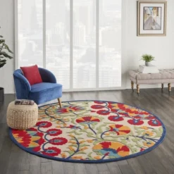 Nourison Aloha Transitional Floral Outdoor Rug -Garden & Outdoors GUEST da7dfd9d 019d 4104 908c 3274b312e308