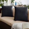 2pk Square Sunbrella Indoor Outdoor Throw Pillows Indigo Blue