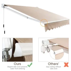 Costway 10' X 8' Retractable Awning Patio Sun Shade W/Crank Handle -Garden & Outdoors GUEST dc882d5d c8c4 428e 8657 a0422a929410