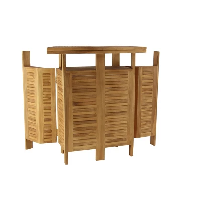 Patio Bar Table Teak - Olivia & May 3 Patio Bar Table Teak - Olivia & May