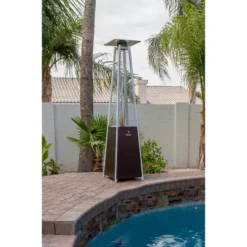 Hammered Metal Tall Glass Tube Portable Patio Heater - Golden Bronze - AZ Patio Heaters -Garden & Outdoors GUEST dd9de4e2 15e7 4f1a b8c2 2f0b9edff1ad