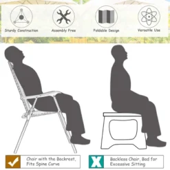 Costway 3 PCS Bistro Conversation Patio Pub Dining Set W/ 2 Folding Chairs & Glass Table -Garden & Outdoors GUEST ddce4c85 df51 4093 9aa2 3f228e306d44