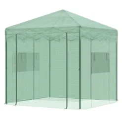 OutsunnyPortable Pop-up Walk-in Greenhouse With Roll-up Door -Garden & Outdoors GUEST de35caa5 7e8e 448f 975f 6f81ac105d0a