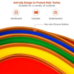 Costway 5pcs Kids Balance Stepping Stones Indoor & Outdoor Coordination & Balance Toy -Garden & Outdoors GUEST de68fe23 f9e3 4112 b67c b215c3fa8b1f