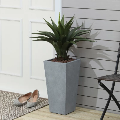 LuxenHome Square Tapered 18.5" H House Planters, Indoor & Outdoor Black 13 LuxenHome Square Tapered 18.5" H House Planters, Indoor & Outdoor Black - Image 11