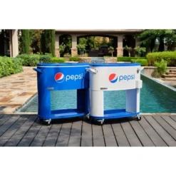 Permasteel 80qt Pepsi Oval Sporty Outdoor Cooler Cart -Garden & Outdoors GUEST df2f5a5f 1998 4e7c 963b c6f1e0a15041