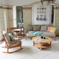 Abbington Teak Daybed With Cushion - Beige - Cambridge Casual -Garden & Outdoors GUEST dfe3c529 7364 4ebb 852a df3eb42b9c1d