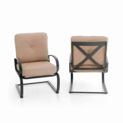 Captiva Designs 2pc Outdoor Arm Chairs With 4" Cushion