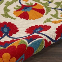 Nourison Aloha Transitional Floral Outdoor Rug -Garden & Outdoors GUEST e056ed29 03cd 48b6 8e56 c36b9d5816a8