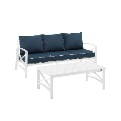 Kaplan 2pc Outdoor Sofa Set - Navy - Crosley 7 Kaplan 2pc Outdoor Sofa Set - Navy - Crosley - Image 5