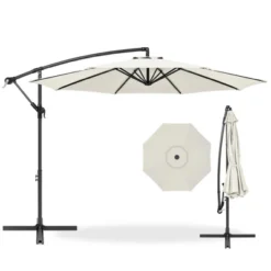 Best Choice Products 10ft Offset Hanging Outdoor Market Patio Umbrella W/ Easy Tilt Adjustment -Garden & Outdoors GUEST e1802ae8 7287 40e1 928e 410d47bdbaad