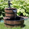 Sunnydaze Decor Sunnydaze 23"H Electric Fir Wood 2-Tier Farmhouse Barrel With Metal Decorative Hand Pump Outdoor Water Fountain 1 Sunnydaze Decor Sunnydaze 23"H Electric Fir Wood 2-Tier Farmhouse Barrel With Metal Decorative Hand Pump Outdoor Water Fountain -Garden & Outdoors GUEST e23c579e 2792 455c 8c71 d8adc9d5530e