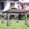 Outsunny 10'x10' Outdoor Gazebo, Double Tiered Canopy Tent With Mosquito Netting, And Steel Frame For Patio, Backyards And Parties, Coffee -Garden & Outdoors GUEST e32d8d6c f0b0 4feb acfd 39d6404e5a50