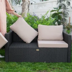 Barton 2 Person Madison Outdoor Patio Wicker Sofa Set Love Seat W/ Seat Cushion 8 Barton 2 Person Madison Outdoor Patio Wicker Sofa Set Love Seat W/ Seat Cushion -Garden & Outdoors GUEST e4592c52 4f11 48fb bd5e f97b920da5ea