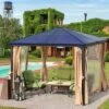 Aoodor 10'x 10' Patio Gazebo Polycarbonate Roof Black 2 Aoodor 10'x 10' Patio Gazebo Polycarbonate Roof Black -Garden & Outdoors GUEST e74b11ef 82a3 4f90 b460 9ff8bf0f2b23