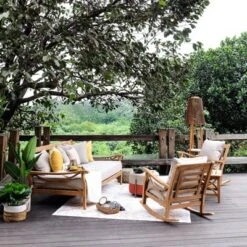 Abbington Teak Daybed With Cushion - Beige - Cambridge Casual