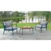 3pc Peakey Aluminum Patio Conversation Set Gray/Green/Oak - MiBasics -Garden & Outdoors GUEST e7e39ce7 f3e6 4357 8bfe d63a03838849
