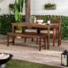 Ravenscroft 4pc Acacia Wood Patio Dining Set - Saracina Home -Garden & Outdoors GUEST e97bd30e b9bd 4f9f 8d13 f2ac7c21ce13