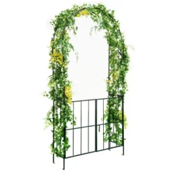 Costway Garden Arch Arbor Trellis With Gate 7.5 Ft Patio Archway Pergola For Wedding 19 Costway Garden Arch Arbor Trellis With Gate 7.5 Ft Patio Archway Pergola For Wedding -Garden & Outdoors GUEST ead84ec3 630f 474d b5f2 55125a32a5da