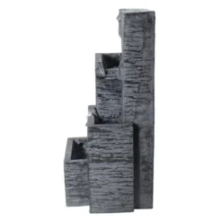 Northlight 32.25" Black And Gray Lighted Three-tier Outdoor Garden Water Fountain -Garden & Outdoors GUEST eb5917e1 aa99 4de5 9504 c2386fee4357