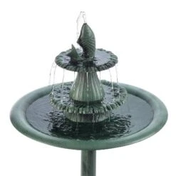 40" Tiered Pedestal Fountain With Fish Blue - Alpine Corporation -Garden & Outdoors GUEST ebc3bb8d 914c 460a bc96 8eeafb585650