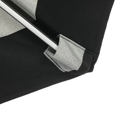 9' X 9' Mirage II Fiesta Market Patio Umbrella With Solar LED Tube Lights Black/White - Island Umbrella 10 9' X 9' Mirage II Fiesta Market Patio Umbrella With Solar LED Tube Lights Black/White - Island Umbrella - Image 8