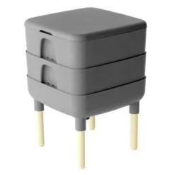 FCMP Outdoor The Essential Living Worm Composter 6 Gallon Resin Composting Bin System Indoor Modern Compost Storage W/2 Trays For Garden & Home -Garden & Outdoors GUEST ec033399 7390 4bc3 bdfb b25f51868082