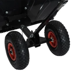 OUTSUNNY HOMCOM Heavy-Duty Snow Shovel Rolling Pusher With 29'' Blade, 10'' Wheels And Angle-Adjustable Handle -Garden & Outdoors GUEST ed27fb4a 722b 43e4 a768 e4873bce17da