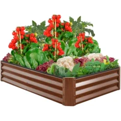 Best Choice Products 6x3x1ft Outdoor Metal Raised Garden Bed For Vegetables, Flowers, Herbs, Plants -Garden & Outdoors GUEST eedb3c0d eeed 47a1 aee9 f98a776c583d