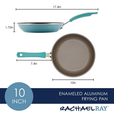 Rachael Ray Cook + Create Aluminum Nonstick Frying Pan 10" Agave Blue 14 Rachael Ray Cook + Create Aluminum Nonstick Frying Pan 10" Agave Blue - Image 12