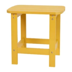 Merrick Lane Poly Resin Indoor/Outdoor All-Weather Adirondack Side Table -Garden & Outdoors GUEST f14bb171 0407 4823 9400 713b16375ac3