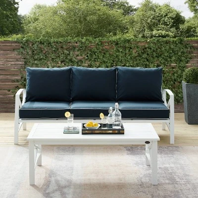Kaplan 2pc Outdoor Sofa Set - Navy - Crosley 8 Kaplan 2pc Outdoor Sofa Set - Navy - Crosley - Image 6