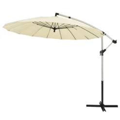 Tangkula 10 FT Patio Offset Hanging Market Umbrella Cantilever Outdoor Umbrella W/Crank & Cross Base -Garden & Outdoors GUEST f2b85fa6 77df 4dd7 bceb f38c1cc60d13