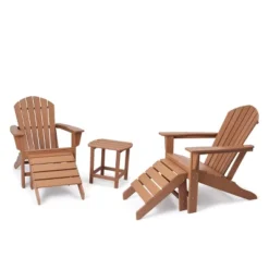 5pk Plastic Resin Adirondack Chair With Side Table & Ottoman - EDYO LIVING 29 5pk Plastic Resin Adirondack Chair With Side Table & Ottoman - EDYO LIVING -Garden & Outdoors GUEST f3fac928 d512 4318 9330 b312e48b1e81