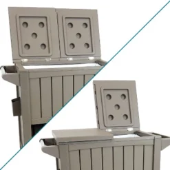 Sunnydaze Decor Sunnydaze Rolling Patio Serving Cart With Prep Table, Cooler And Storage -Garden & Outdoors GUEST f4e33704 a02d 4db8 ac63 3b9c90badcec