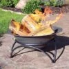 Sunnydaze Decor Sunnydaze Outdoor Camping Or Backyard Round Cast Iron Rustic Fire Pit Bowl On Stand - 23.5" - Dark Gray -Garden & Outdoors GUEST f508ab6b a086 48ef 9d30 56ff2bc35621