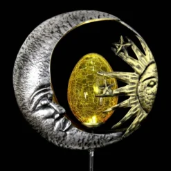38" Metal Solar Sun And Moon Garden Stake - Exhart -Garden & Outdoors GUEST f6498f07 9b8b 41ad 98ac e2b3ced5bc85