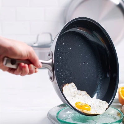 GreenPan Greenwich 12" Stainless Steel Frypan With Lid 5 GreenPan Greenwich 12" Stainless Steel Frypan With Lid - Image 3