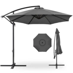Best Choice Products 10ft Offset Hanging Outdoor Market Patio Umbrella W/ Easy Tilt Adjustment -Garden & Outdoors GUEST f6929497 ffc2 47b5 a249 2d07270aa485