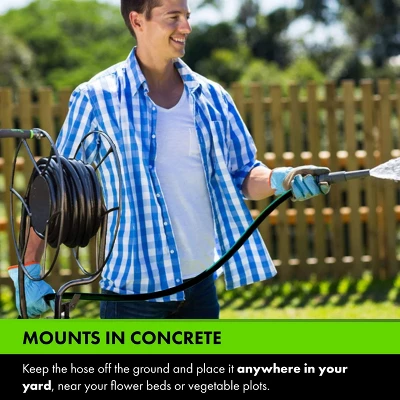 Yard Butler Free Standing Swivel Hose Reel - Water Hose Caddy For Yard Or Garden - Freestanding Metal Outdoor Water Pipe Stand 3 Yard Butler Free Standing Swivel Hose Reel - Water Hose Caddy For Yard Or Garden - Freestanding Metal Outdoor Water Pipe Stand