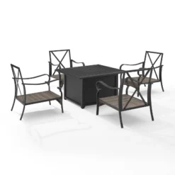 5pc Dahlia Outdoor Steel Fire Pit Set Taupe/Matte Black - Crosley 20 5pc Dahlia Outdoor Steel Fire Pit Set Taupe/Matte Black - Crosley -Garden & Outdoors GUEST f79818c9 c368 41d8 bde4 e86219a703e7